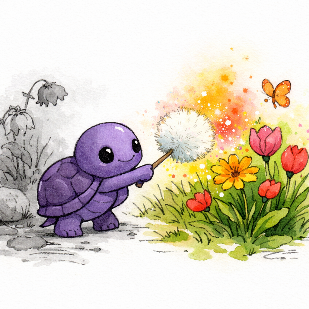 Plum Paints the Garden